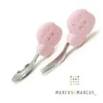 18m Κουτάλι Πιρούνι set inox Μικρά Λαβή Σιλικόνης Γουρουνάκι pokey marcus