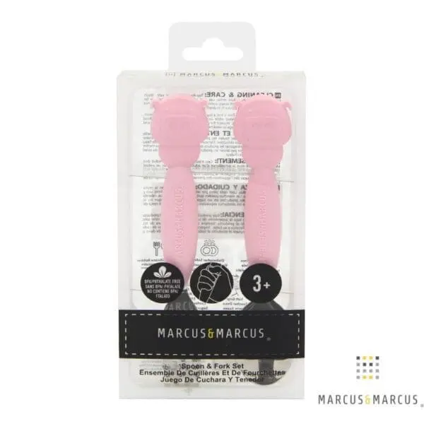 36m Κουτάλι Πιρούνι set 2τμχ. inox με Λαβή Σιλικόνης Γουρουνάκι marcus 2