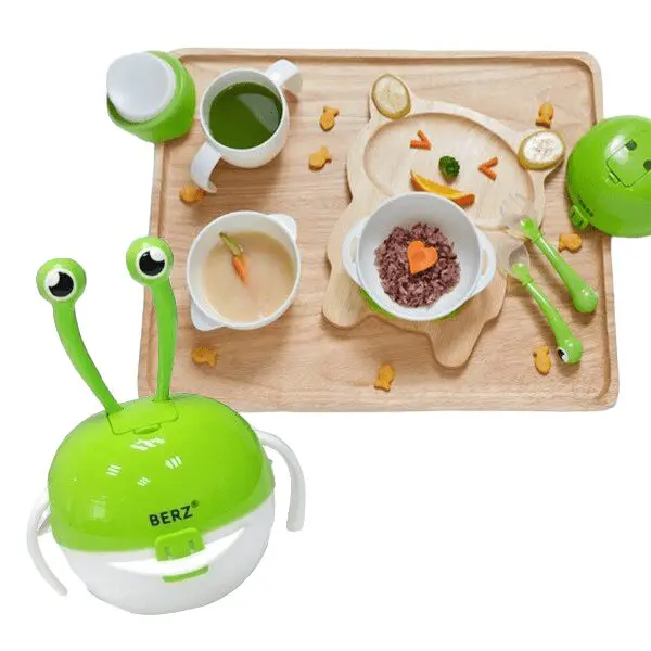 berz Σετ 5 σε 1 Μπολ Φαγητού Πράσινο Καβουράκι dinnerware