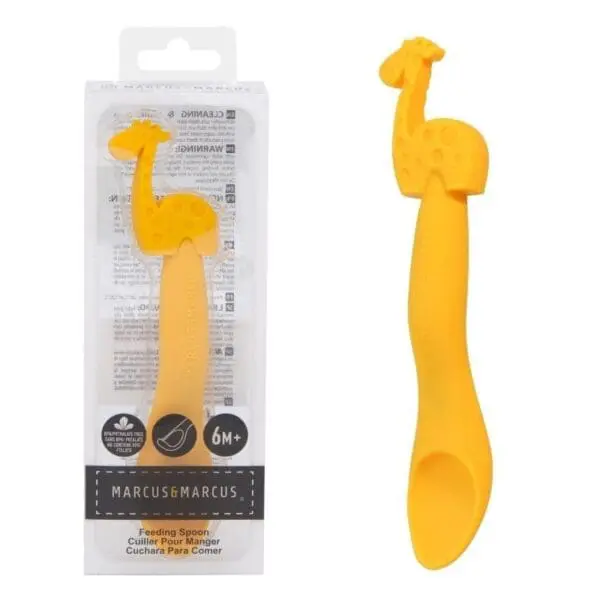 Βρεφικό kουτάλι Σιλικόνης 6m feeding spoon Καμηλοπάρδαλη Μarcus marcus 2