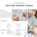 Θηλές Σιλικόνης Πλατίνας natural 0m Αργής Ροής 2 τμχ. Διπλό αντι κολικό marcus marcus