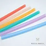 Καλαμάκια Σιλικόνης 6 τμχ. με Βουρτσάκι Πολύχρωμα Επαναχρησιμοποιήσιμα marcus marcus 1