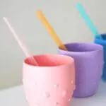 Καλαμάκια Σιλικόνης 6 τμχ. με Βουρτσάκι Πολύχρωμα Επαναχρησιμοποιήσιμα marcus marcus 13