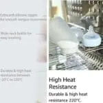 Μπιμπερό Ιατρικής Σιλικόνης angled με Διπλό Αντικολικό 240ml peach marcus marcus 5