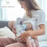 Μπιμπερό Ιατρικής Σιλικόνης angled με Διπλό Αντικολικό Θήλαστρο 120ml marcus marcus 13