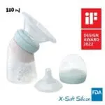 Μπιμπερό Ιατρικής Σιλικόνης angled με Διπλό Αντικολικό Θήλαστρο 120ml marcus marcus 14