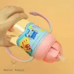 Μπουκάλι 2 stage Καλαμάκι Βαρίδι Λαβές Ιμάντα tritan straw bottle Ροζ marcus marcus 10