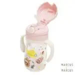 Μarcus & Marcus Μπουκάλι Καλαμάκι Σιλικόνης Χερούλια Εκμάθησης Tritan Ροζ - Image 6