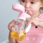 Μπουκάλι Καλαμάκι Σιλικόνης Χερούλια Εκμάθησης tritan Ροζ marcus marcus 3