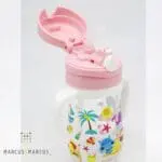 Μπουκάλι Καλαμάκι Σιλικόνης Χερούλια Εκμάθησης tritan Ροζ marcus marcus 4