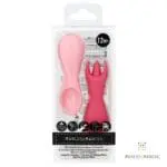 Marcus & Marcus Πιρούνι Κουτάλι Σιλικόνης Ρόζ και Κόκκινο Palm Grasp