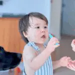 Πιρούνι Κουτάλι Σιλικόνης Μικρά Εκπαιδευτικά Τιρκουάζ πράσινο palm grasp marcus 2