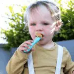 Πιρούνι Κουτάλι Σιλικόνης Μικρά Εκπαιδευτικά Τιρκουάζ πράσινο palm grasp marcus 5