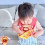 Σαλιάρα Σιλικόνης lion Κόκκινη marcus marcus 9