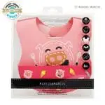 Σαλιάρα Σιλικόνης με velcro pokey Ροζ marcus marcus 4