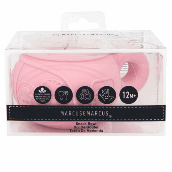 Σνακ Μπολ Σιλικόνης με Καπάκι Σχισμής Ροζ marcus 4