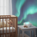 ZAZU Gaia Επαναφορτιζόμενος Γαλαξιακός ΠροΒολέας Βόρειου Σέλας Λευκούς Ήχους Αισθητήρα Κλάματος