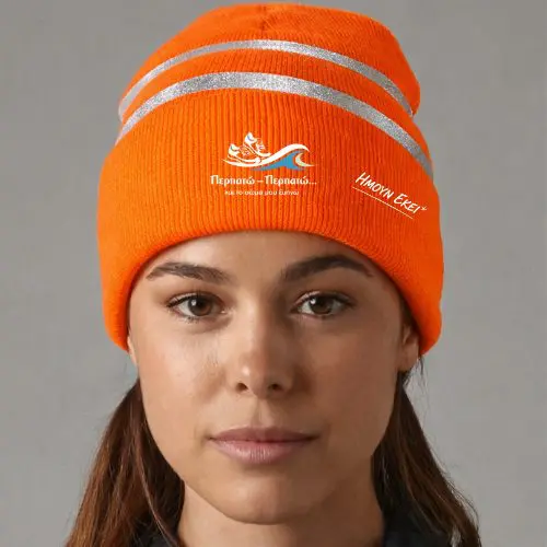 Σκουφάκι ΗΜΟΥΝ ΕΚΕΙ με Ανακλαστικές Γραμμές του «Περπατώ-Περπατώ»